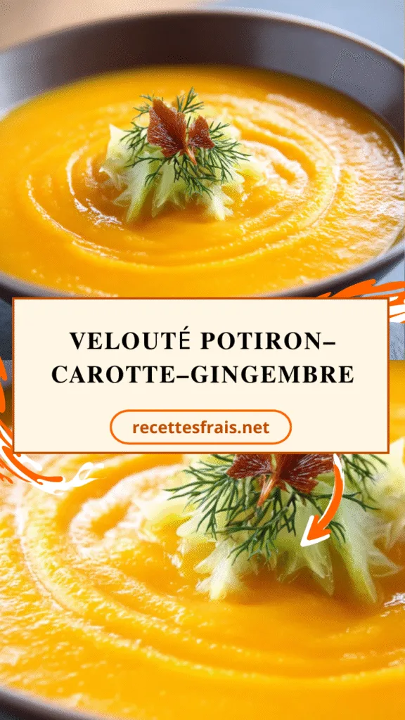 Velouté potiron–carotte–gingembre