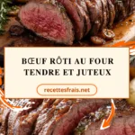 Bœuf rôti au four tendre et juteux