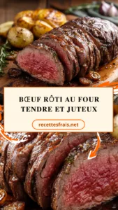 Bœuf rôti au four tendre et juteux