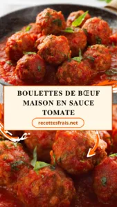 Boulettes de bœuf maison en sauce tomate