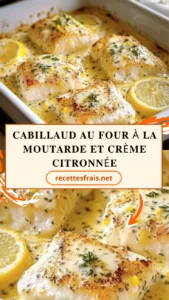 Cabillaud au Four à la Moutarde et Crème Citronnée