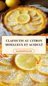 Clafoutis au citron moelleux et acidulé