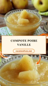 Compote poire vanille