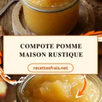 Compote pomme maison rustique