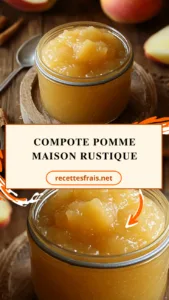 Compote pomme maison rustique