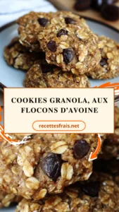Cookies granola, aux flocons d’avoine