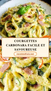 Courgettes Carbonara Facile et Savoureuse