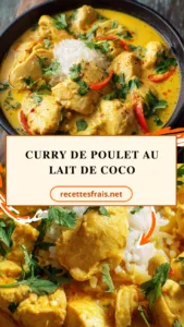 Curry de poulet au lait de coco