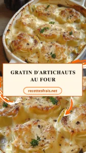 Gratin d'artichauts au four