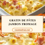 Gratin de pâtes jambon fromage