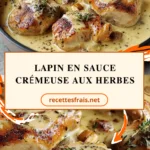 Lapin en sauce crémeuse aux herbes
