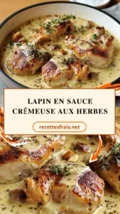 Lapin en sauce crémeuse aux herbes