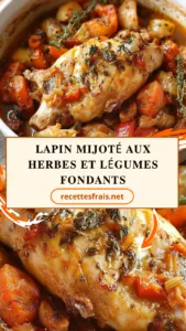 Lapin mijoté aux herbes et légumes fondants