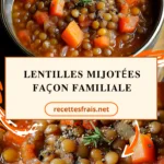 Lentilles mijotées façon familiale