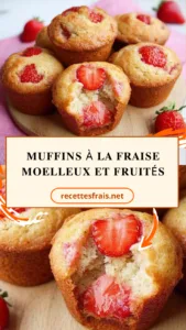 Muffins à la fraise moelleux et fruités