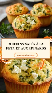 Muffins salés à la feta et aux épinards