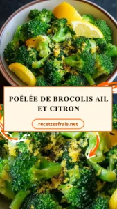 Poêlée de brocolis ail et citron