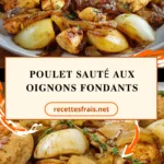 Poulet sauté aux oignons fondants