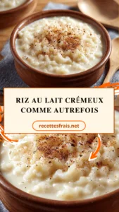 Riz au lait crémeux comme autrefois