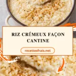 Riz crémeux façon cantine