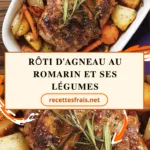 Rôti d'agneau au romarin et ses légumes
