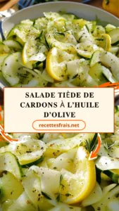 Salade tiède de cardons à l’huile d’olive