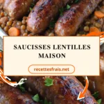 Saucisses lentilles maison