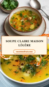 Soupe claire maison légère