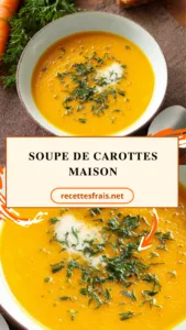 Soupe de carottes maison