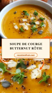 Soupe de courge butternut rôtie