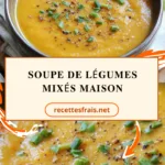 Soupe de légumes mixés maison