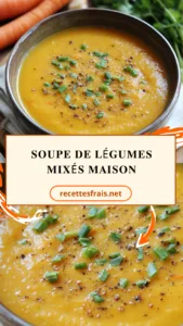 Soupe de légumes mixés maison