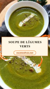 Soupe de légumes verts