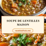 Soupe de lentilles maison
