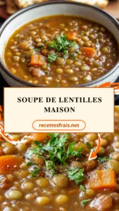 Soupe de lentilles maison