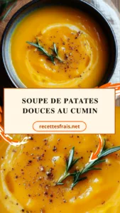 Soupe de patates douces au cumin