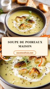 Soupe de poireaux maison