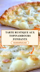 Tarte rustique aux topinambours fondants