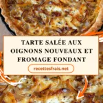 Tarte salée aux oignons nouveaux et fromage fondant