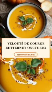 Velouté de courge butternut onctueux