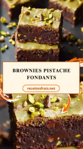 Brownies pistache fondants