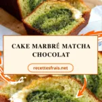 Cake marbré matcha chocolat