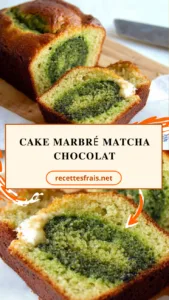 Cake marbré matcha chocolat