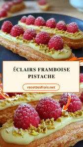 Éclairs framboise pistache