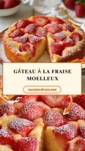 Gâteau à la fraise moelleux