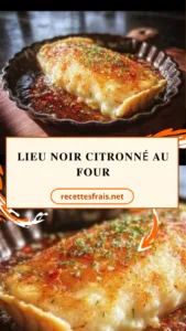 Lieu noir citronné au four