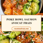 Poke bowl saumon avocat frais