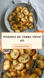 Pommes de terre thym ail