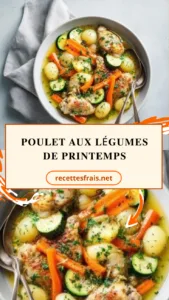Poulet aux légumes de printemps