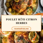 Poulet rôti citron herbes